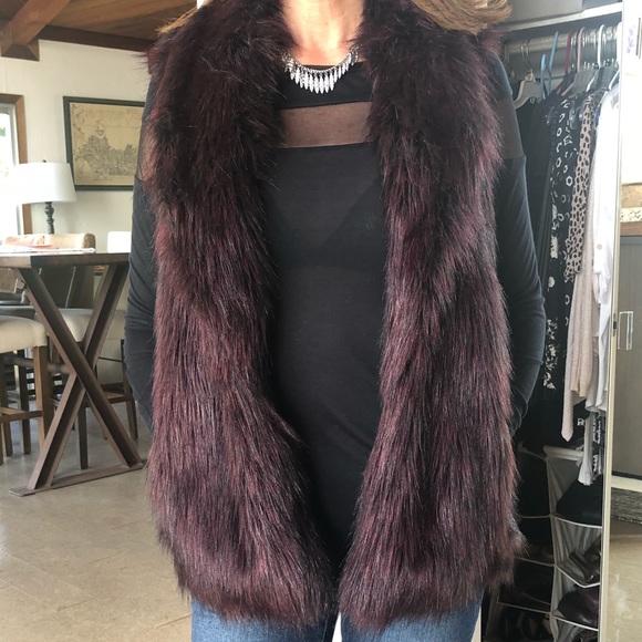 Sam Edelman Faux Fur Vest in Purple - Picture 2 of 7